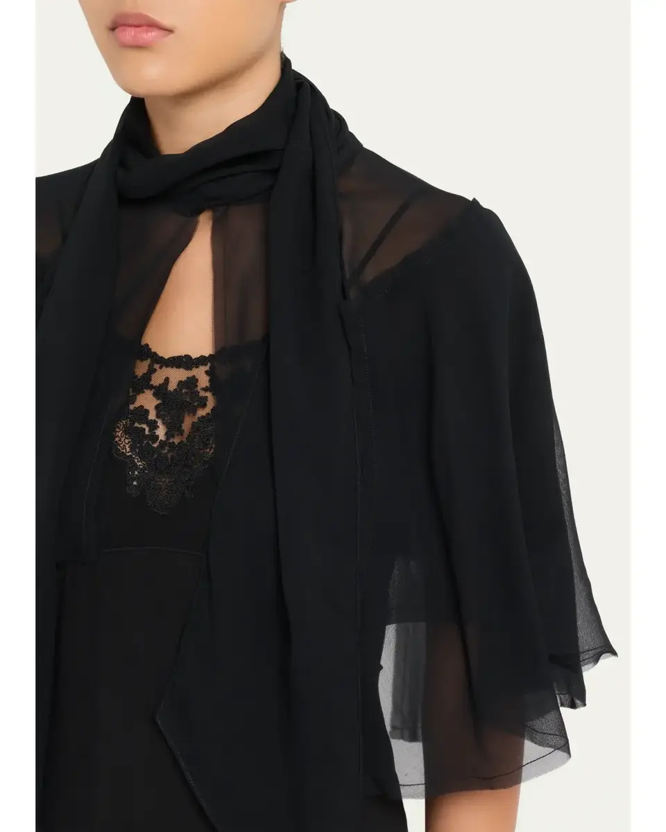 ALL THREE Chloe Chiffon Cape | Thumbnail 8 ALL THREE Chloe Chiffon Cape | Thumbnail 8