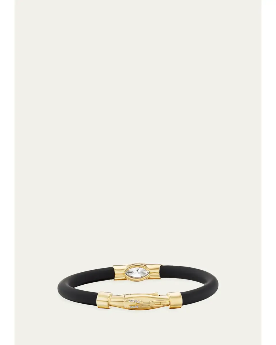 Uniform Object 18K Carbon Bracelet with Marquise Diamond | Thumbnail 3
