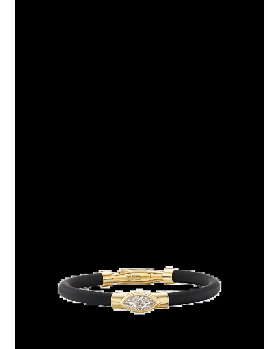 Uniform Object 18K Carbon Bracelet with Marquise Diamond | Thumbnail 4