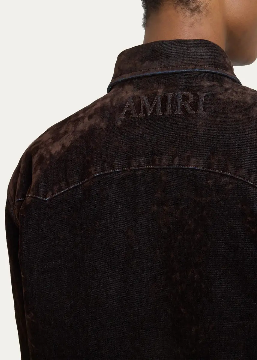 AMIRI Men's Flock Denim Western Shirt | Thumbnail 6 AMIRI Men's Flock Denim Western Shirt | Thumbnail 6