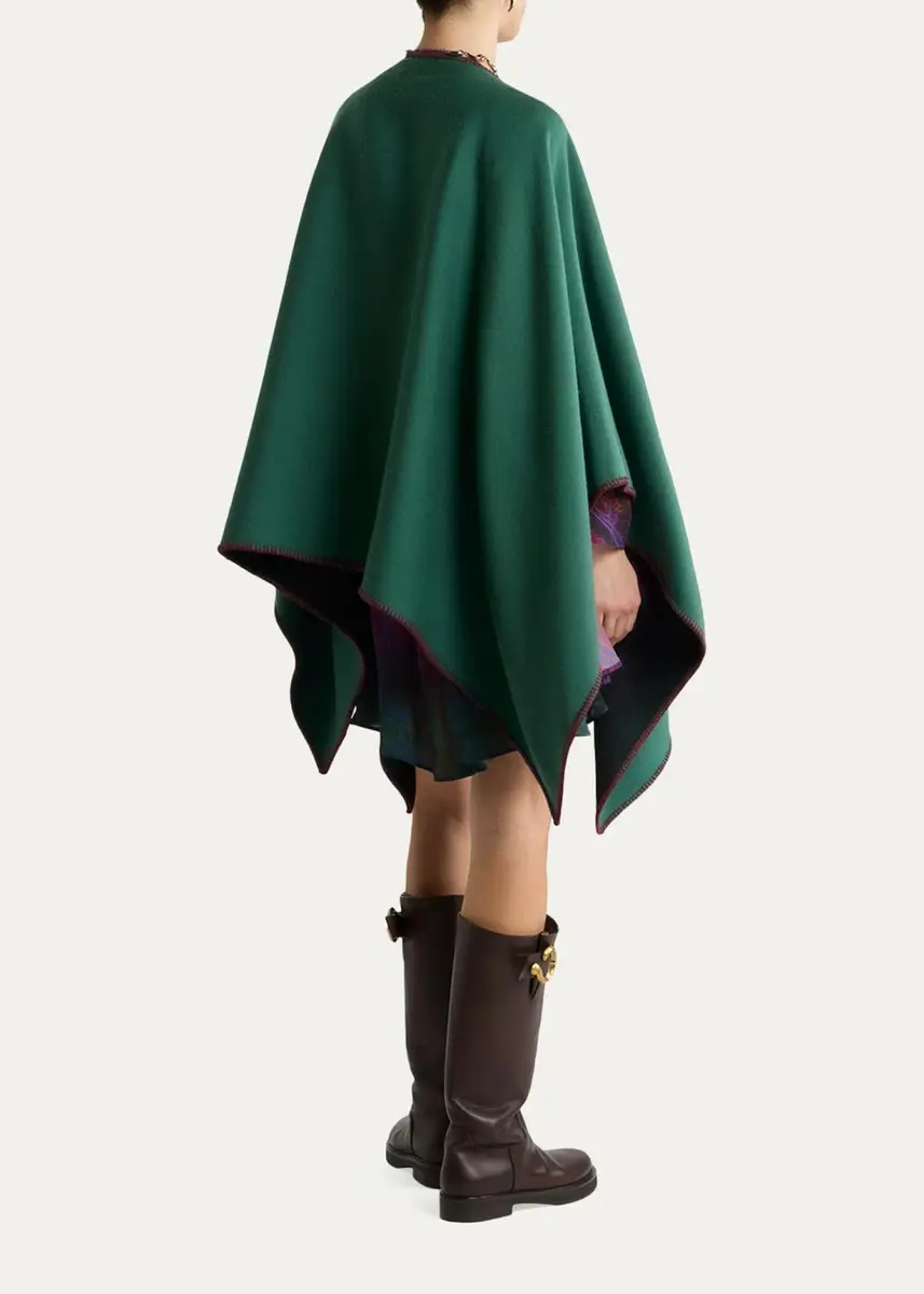 Etro Reversible Jacquard Cape | Thumbnail 3