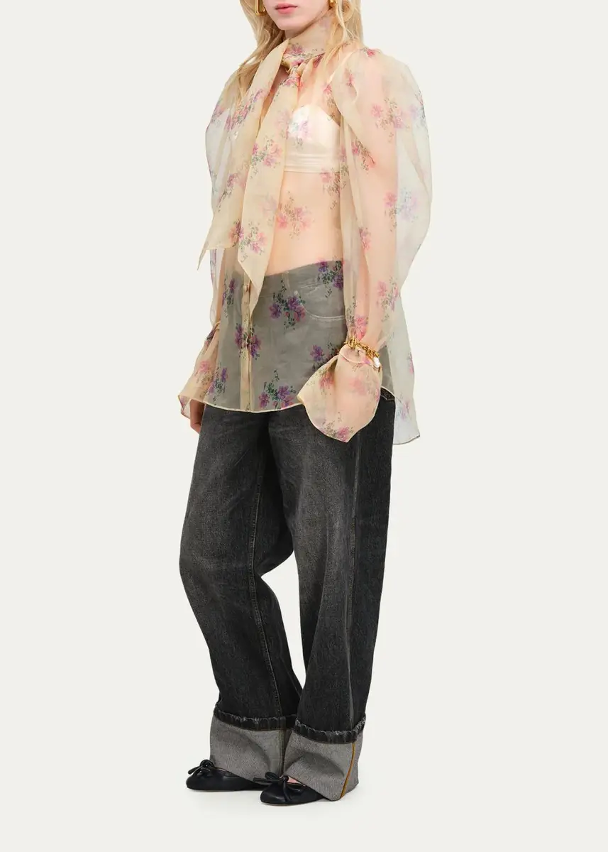 Marc Jacobs Floral Silk Blouse | Thumbnail 3 Marc Jacobs Floral Silk Blouse | Thumbnail 3
