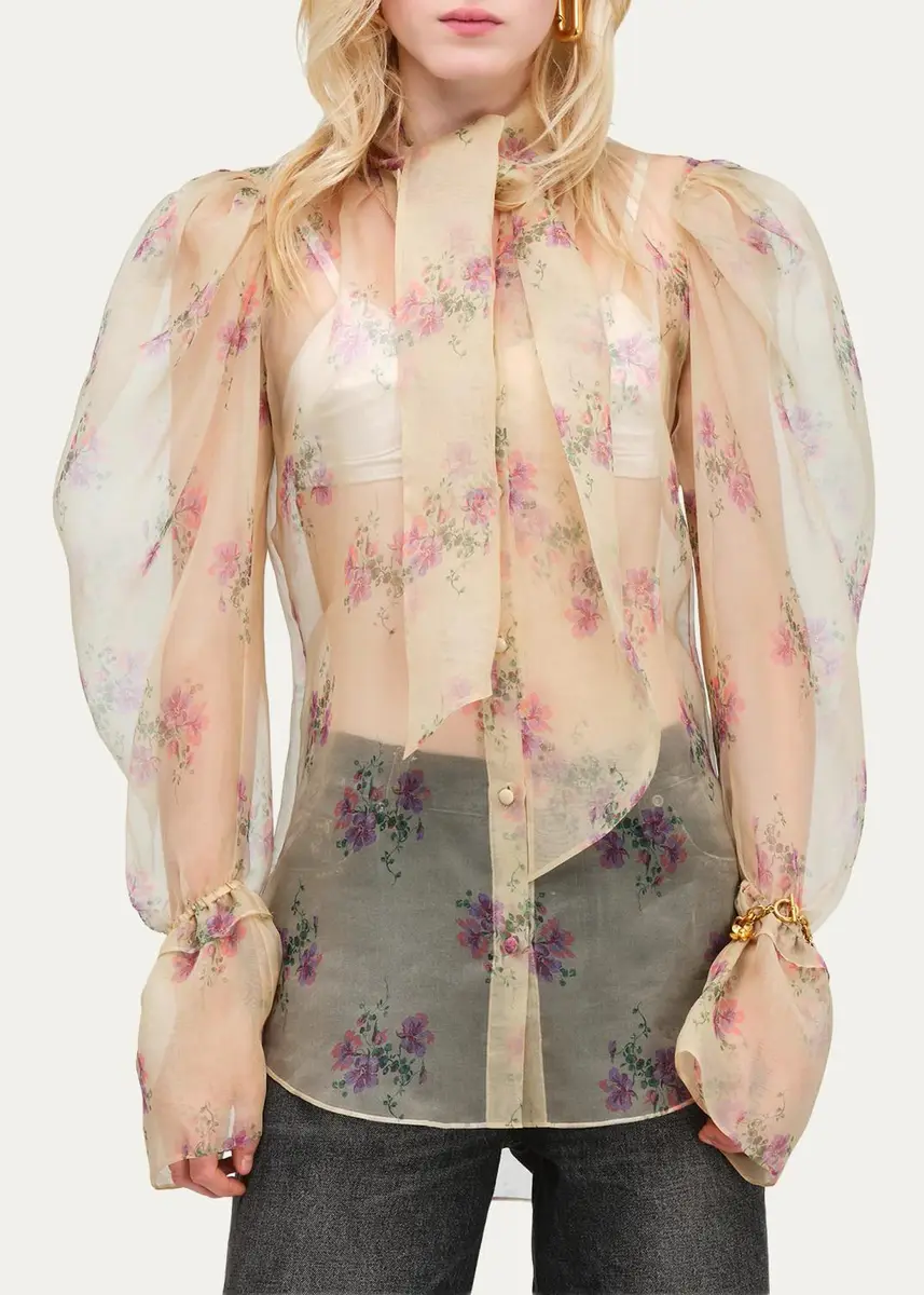 Marc Jacobs Floral Silk Blouse | Thumbnail 5 Marc Jacobs Floral Silk Blouse | Thumbnail 5