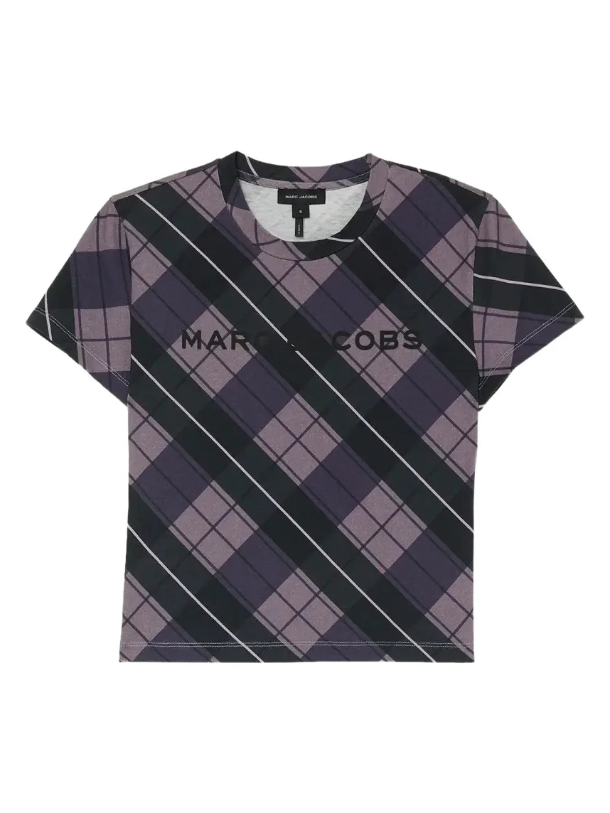 Marc Jacobs Logo Checked Cotton T-Shirt