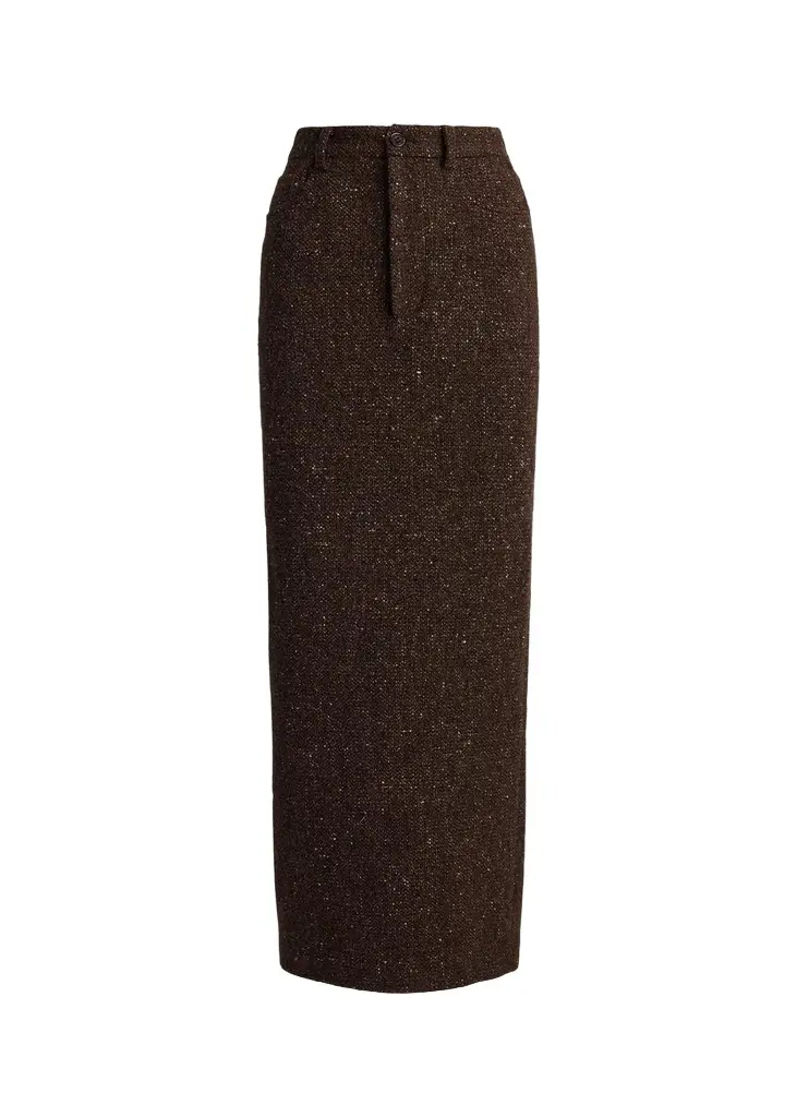 Ralph Lauren Collection Fontaine Wool-Blend Donegal Tweed Maxi Skirt | Image 1 Ralph Lauren Collection Fontaine Wool-Blend Donegal Tweed Maxi Skirt | Image 1