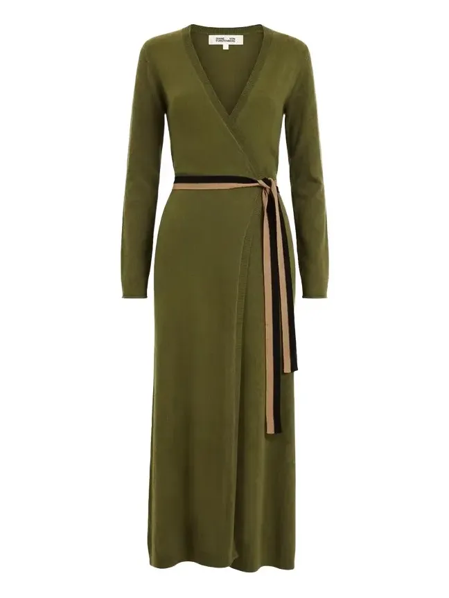 Bellina Wrap-Front Midi Sweater Dress Bellina Wrap-Front Midi Sweater Dress