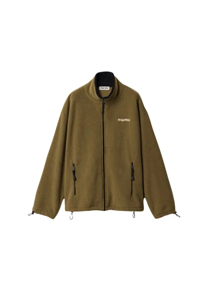 Miu Miu Pile Mock Collar Jacket | Image 1 Miu Miu Pile Mock Collar Jacket | Image 1