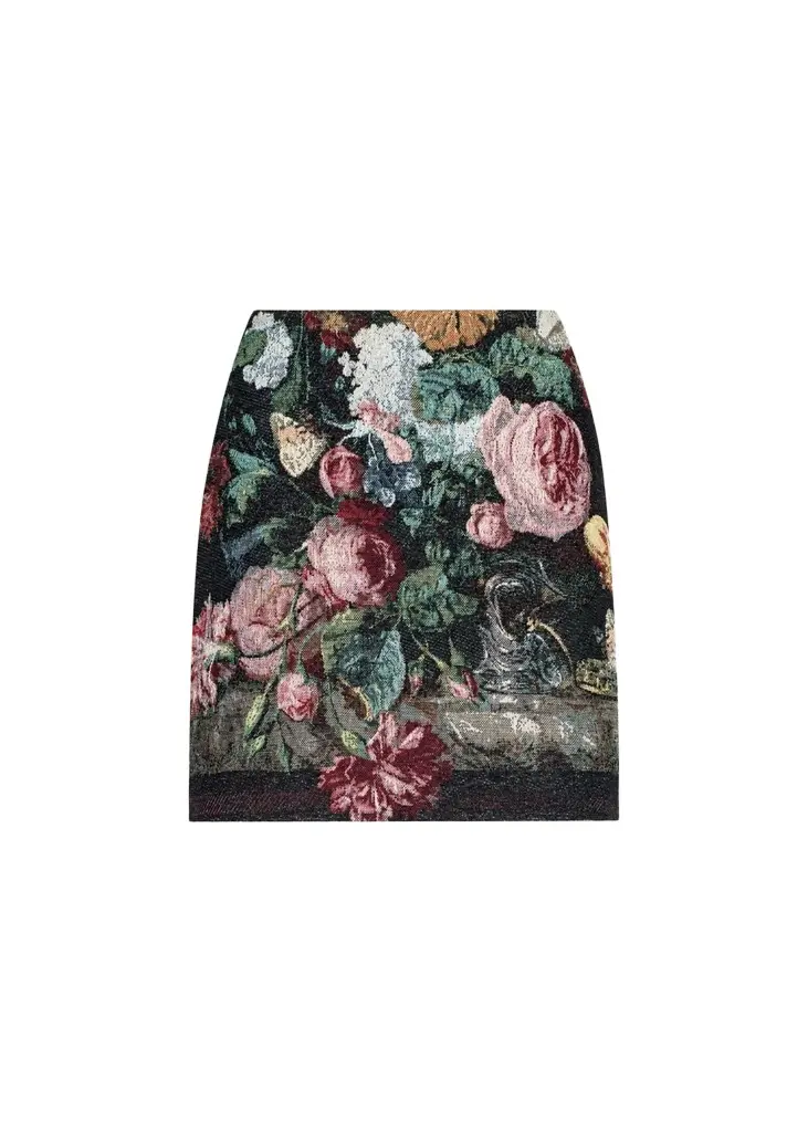 L'Agence Marseille Floral Jacquard Mini Skirt
