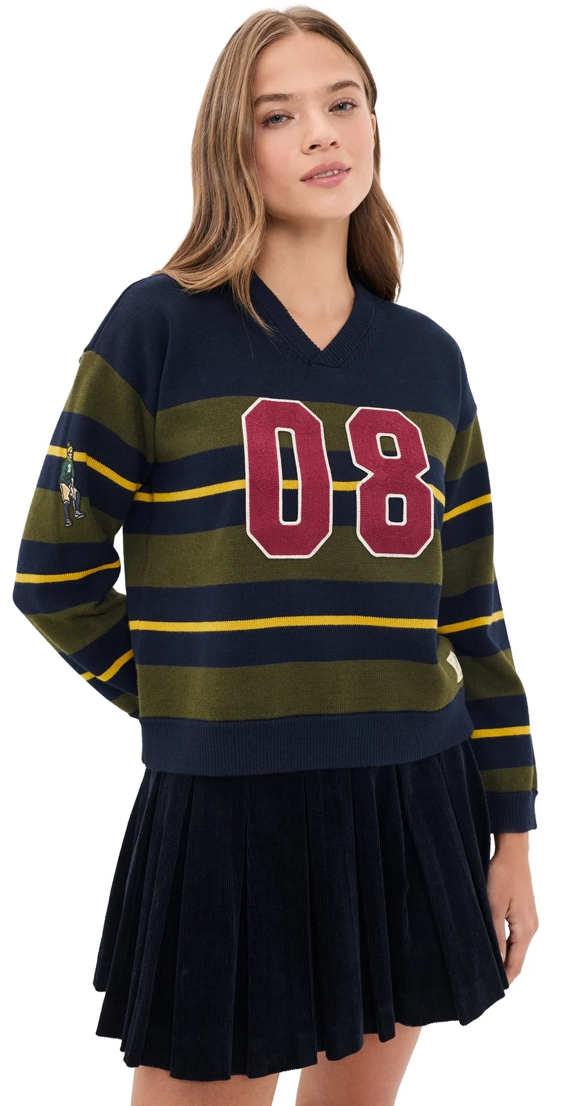 Mina Novelty V Neck Sweater Mina Novelty V Neck Sweater