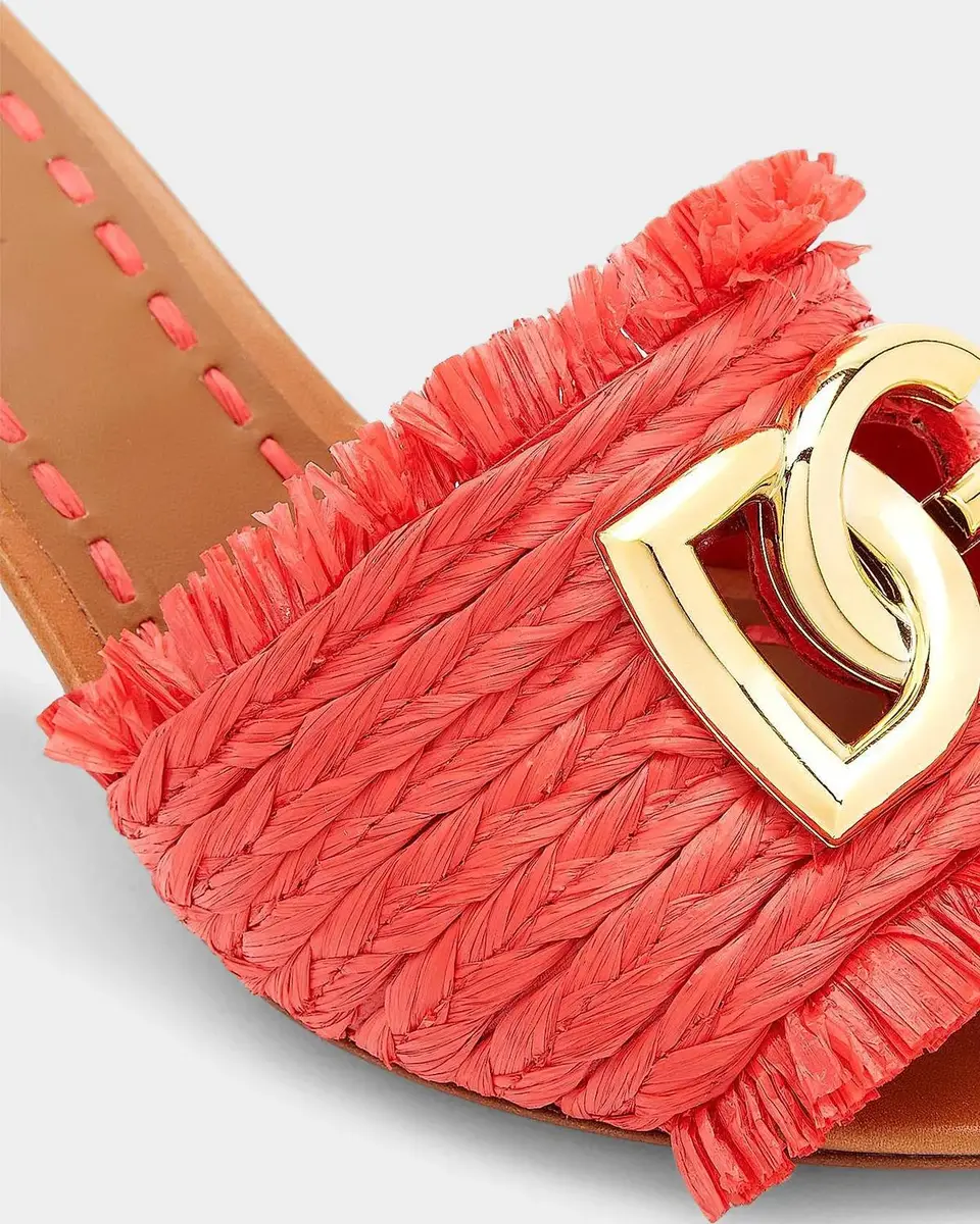 Dolce & Gabbana 60mm Raffia Logo Block Heel Mules | Thumbnail 2 Dolce & Gabbana 60mm Raffia Logo Block Heel Mules | Thumbnail 2