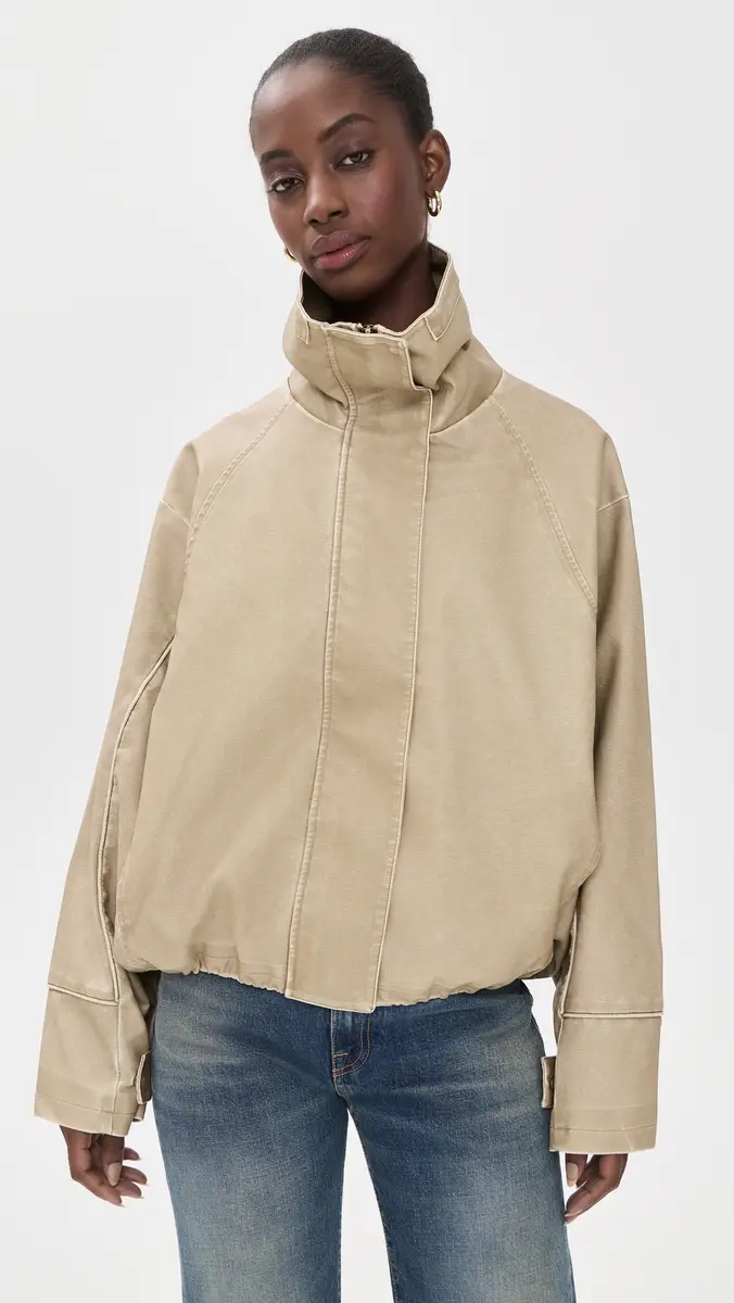 LIONESS Faux Leather Shoreline Funnel Jacket | Thumbnail 2 LIONESS Faux Leather Shoreline Funnel Jacket | Thumbnail 2