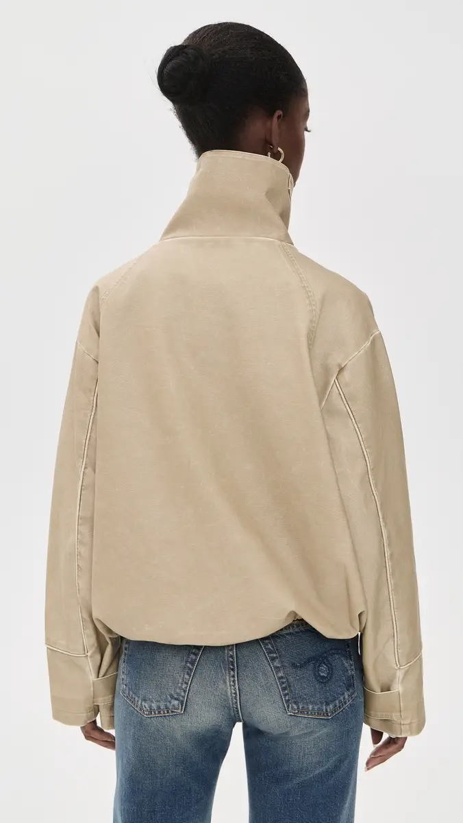 LIONESS Faux Leather Shoreline Funnel Jacket | Thumbnail 3 LIONESS Faux Leather Shoreline Funnel Jacket | Thumbnail 3