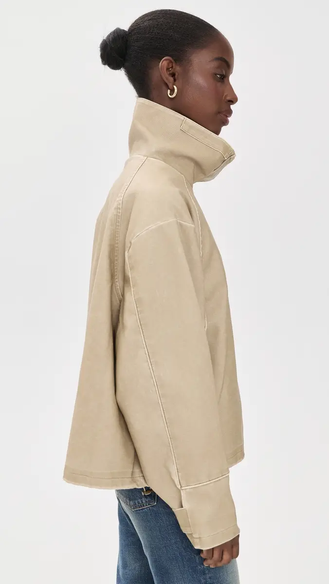 LIONESS Faux Leather Shoreline Funnel Jacket | Thumbnail 4 LIONESS Faux Leather Shoreline Funnel Jacket | Thumbnail 4