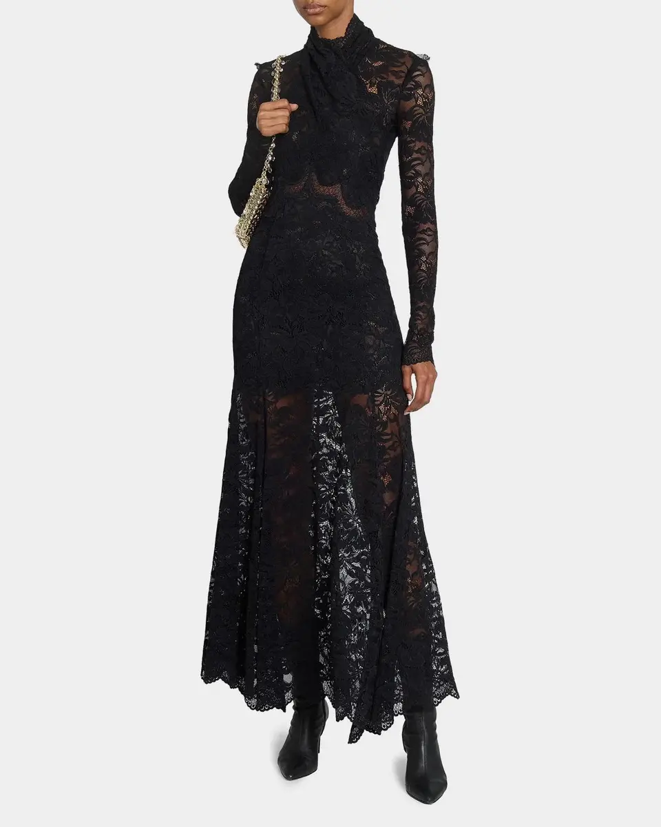 Rabanne Layered Lace Maxi Dress | Thumbnail 2 Rabanne Layered Lace Maxi Dress | Thumbnail 2