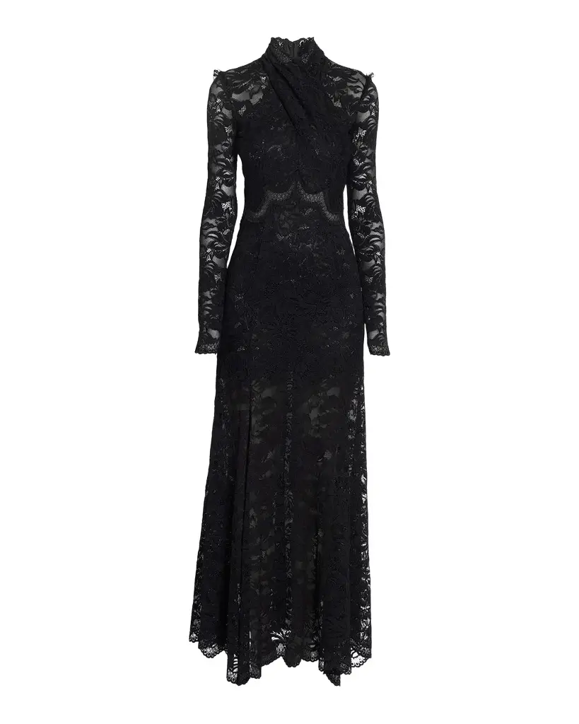Rabanne Layered Lace Maxi Dress | Image 1 Rabanne Layered Lace Maxi Dress | Image 1