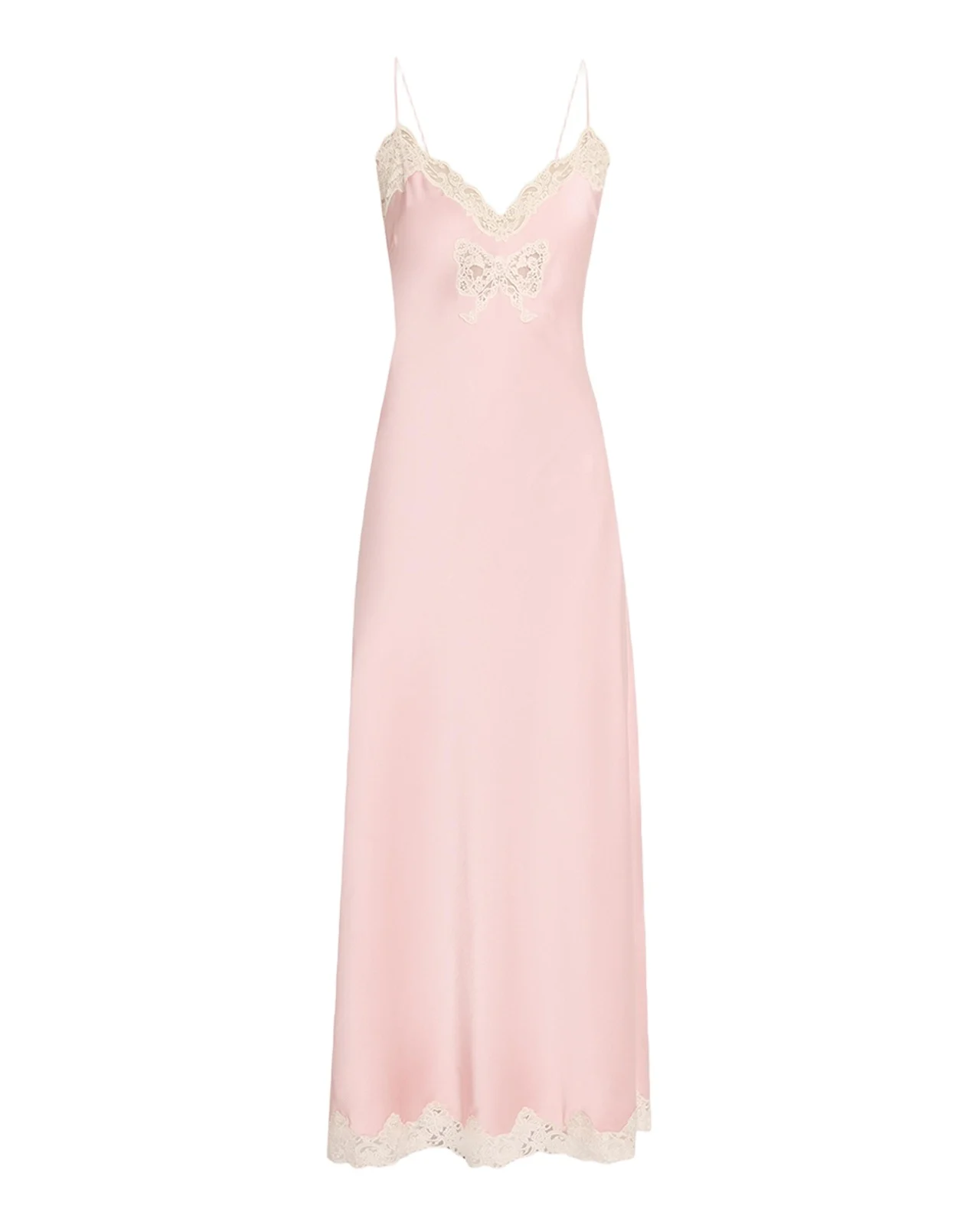 Lomira Bow Applique Satin Slip Dress Lomira Bow Applique Satin Slip Dress