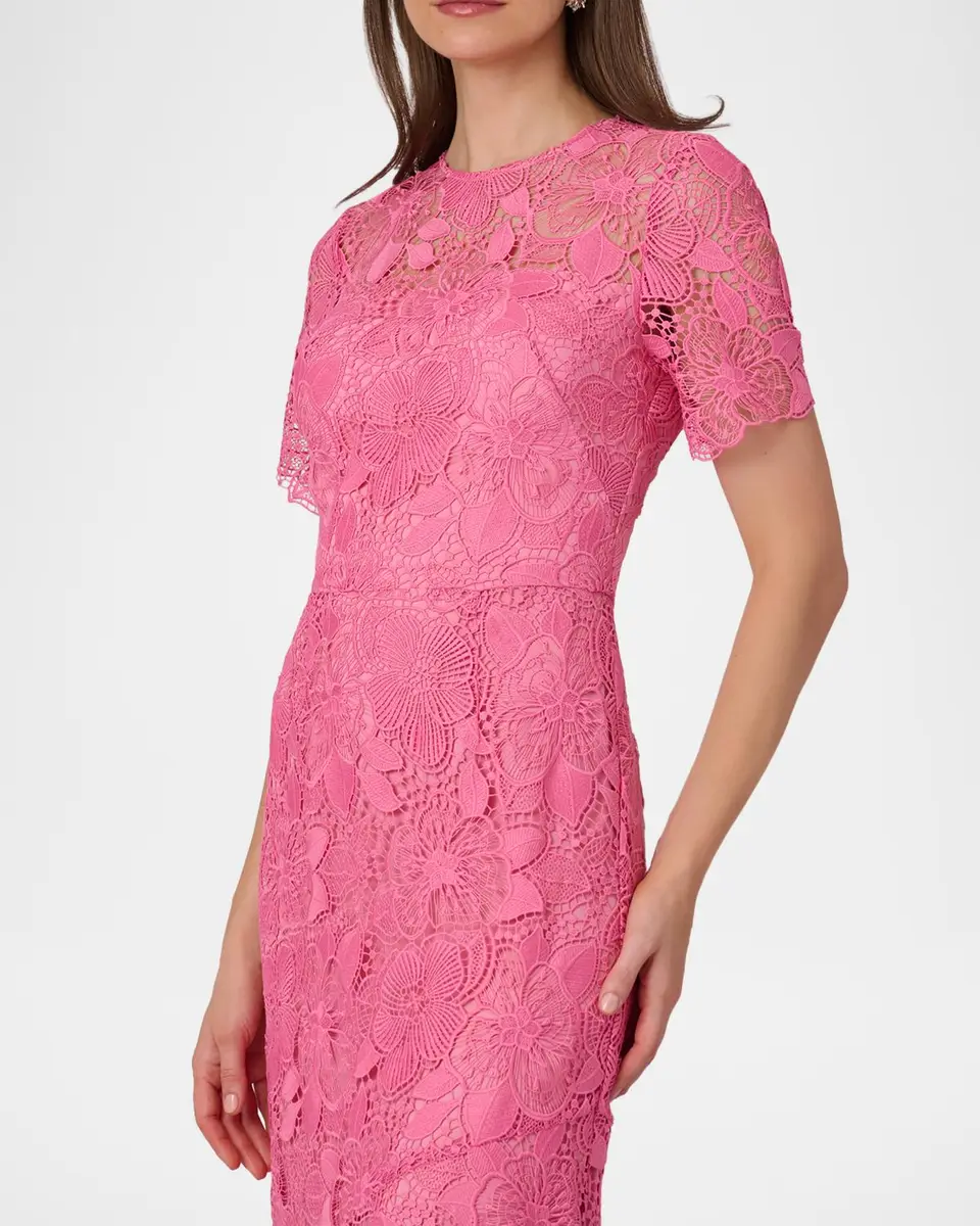 Shoshanna Ellie Floral Lace A-Line Gown | Thumbnail 4 Shoshanna Ellie Floral Lace A-Line Gown | Thumbnail 4