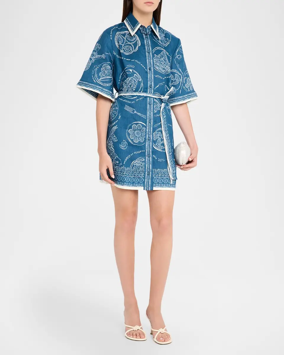 ALÉMAIS Lucky Belted Mini Shirtdress | Thumbnail 4 ALÉMAIS Lucky Belted Mini Shirtdress | Thumbnail 4