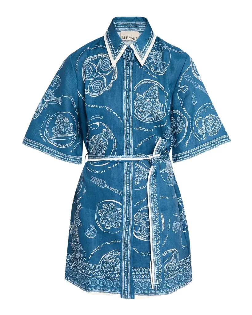 ALÉMAIS Lucky Belted Mini Shirtdress | Image 1 ALÉMAIS Lucky Belted Mini Shirtdress | Image 1
