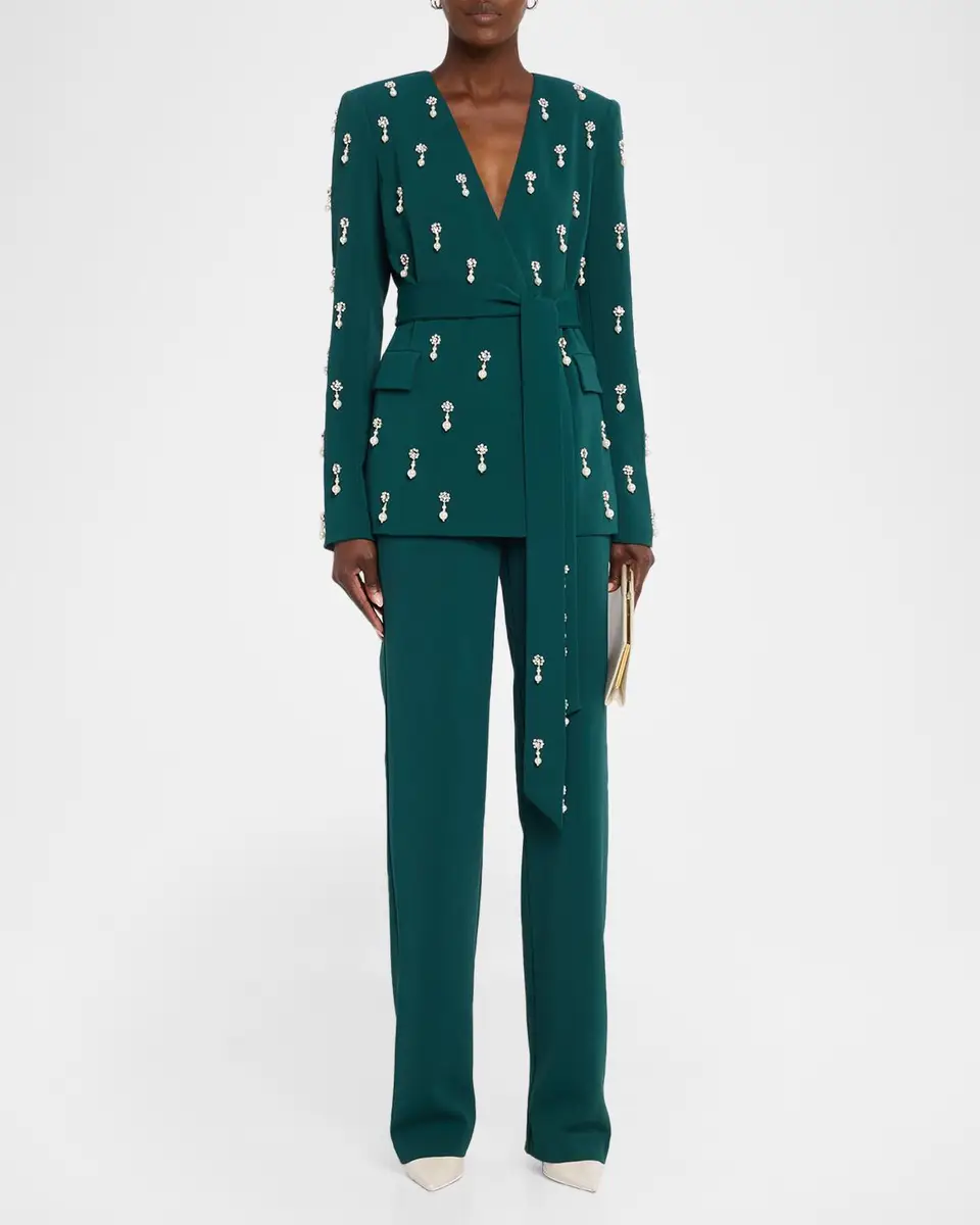 BADGLEY MISCHKA Belted Pearly-Embellished Jacket | Thumbnail 2 BADGLEY MISCHKA Belted Pearly-Embellished Jacket | Thumbnail 2