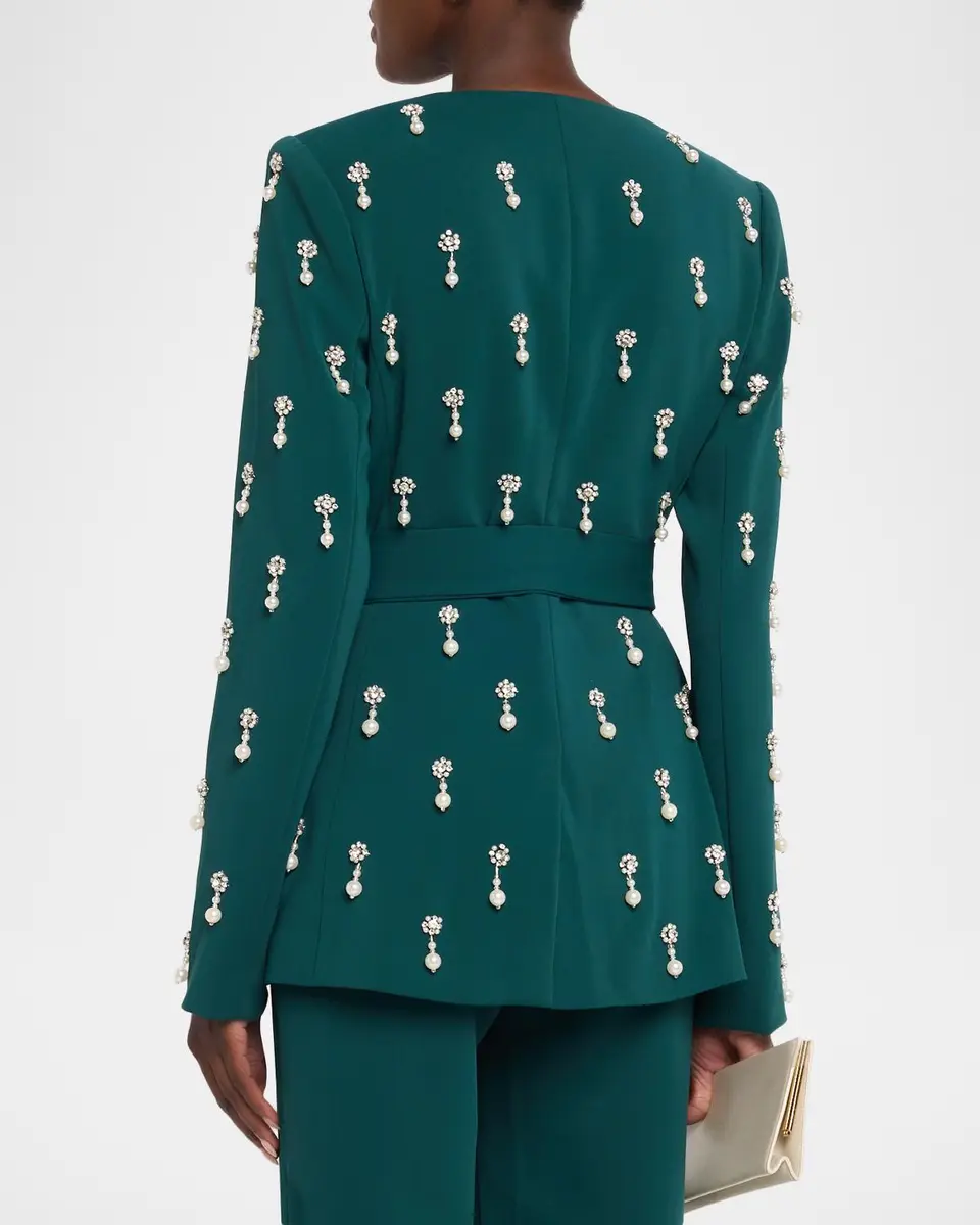BADGLEY MISCHKA Belted Pearly-Embellished Jacket | Thumbnail 3 BADGLEY MISCHKA Belted Pearly-Embellished Jacket | Thumbnail 3