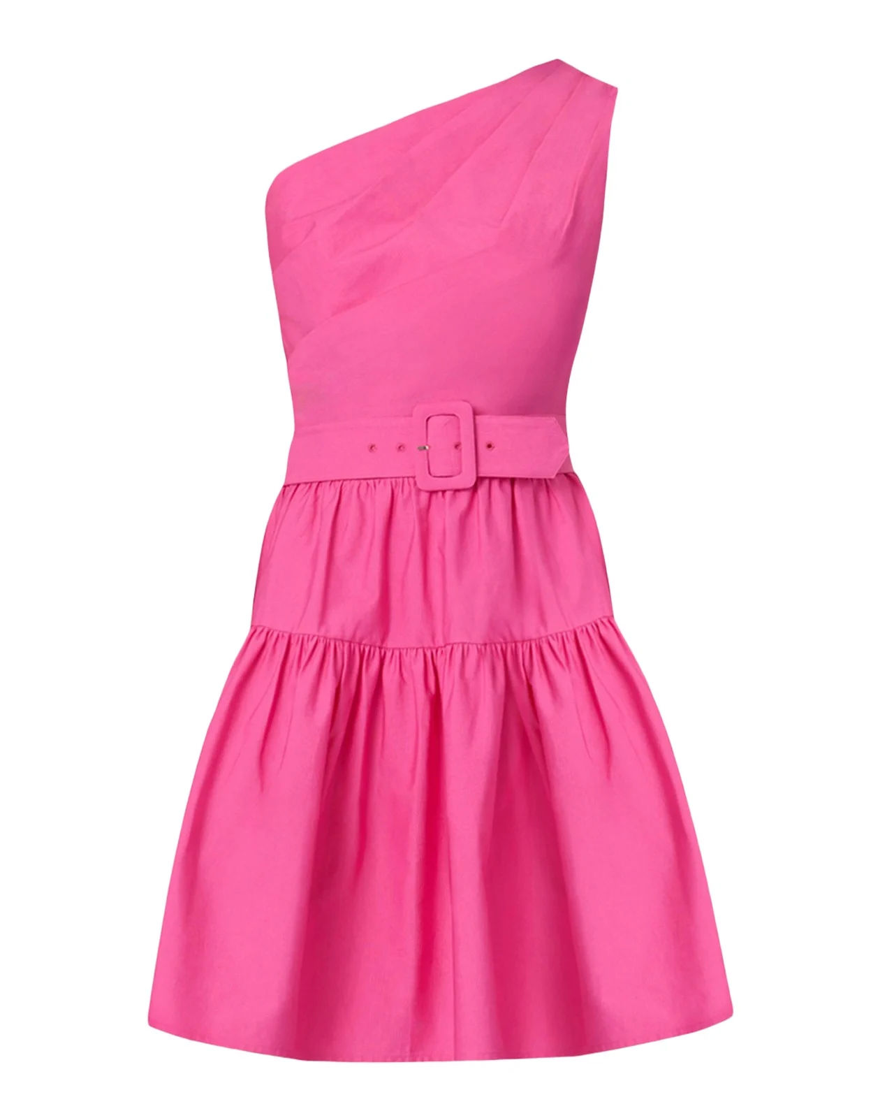Crawford One-Shoulder Cotton Faille Mini Dress Crawford One-Shoulder Cotton Faille Mini Dress