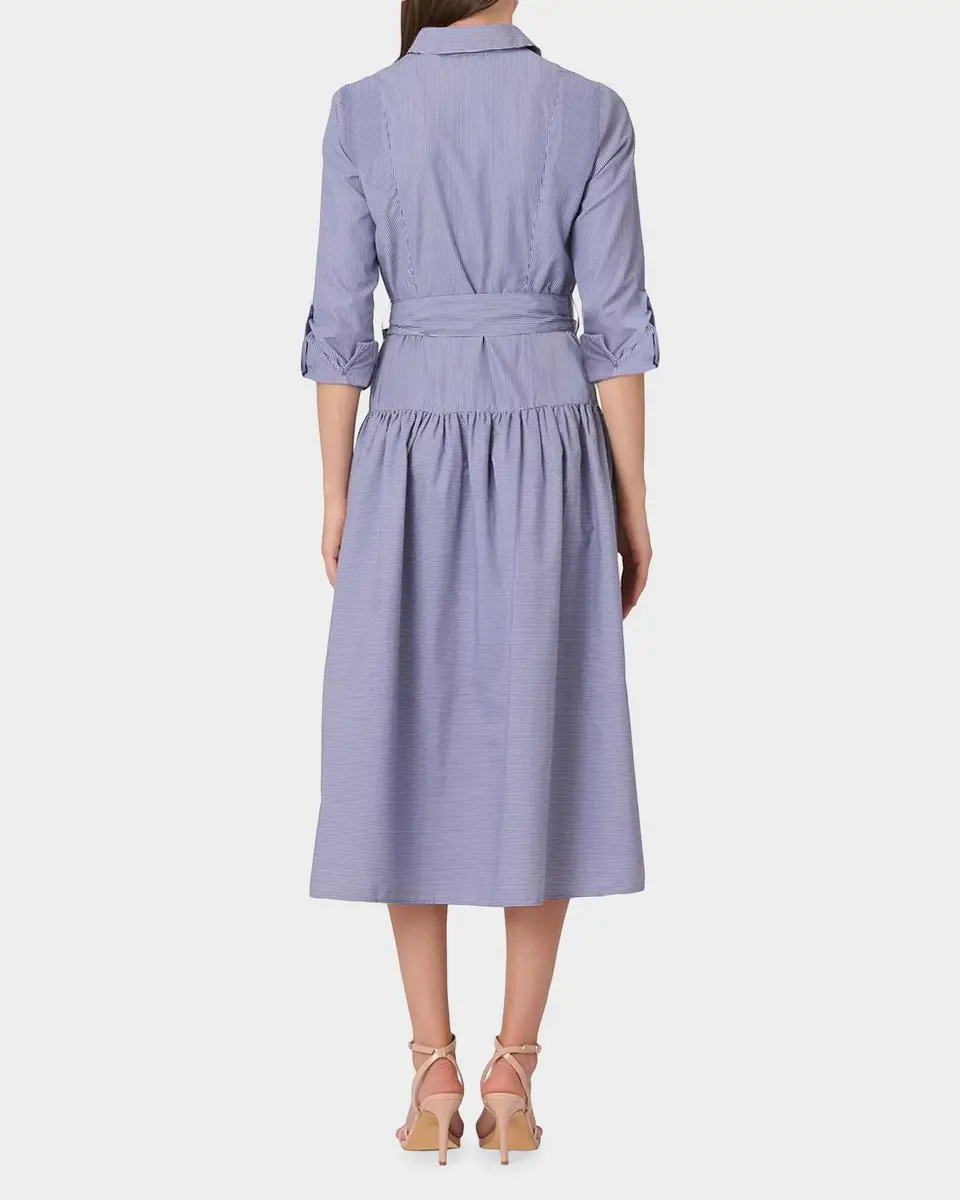 Shoshanna Caldwell Pinstriped Cotton-Blend Poplin Shirtdress | Thumbnail 3 Shoshanna Caldwell Pinstriped Cotton-Blend Poplin Shirtdress | Thumbnail 3