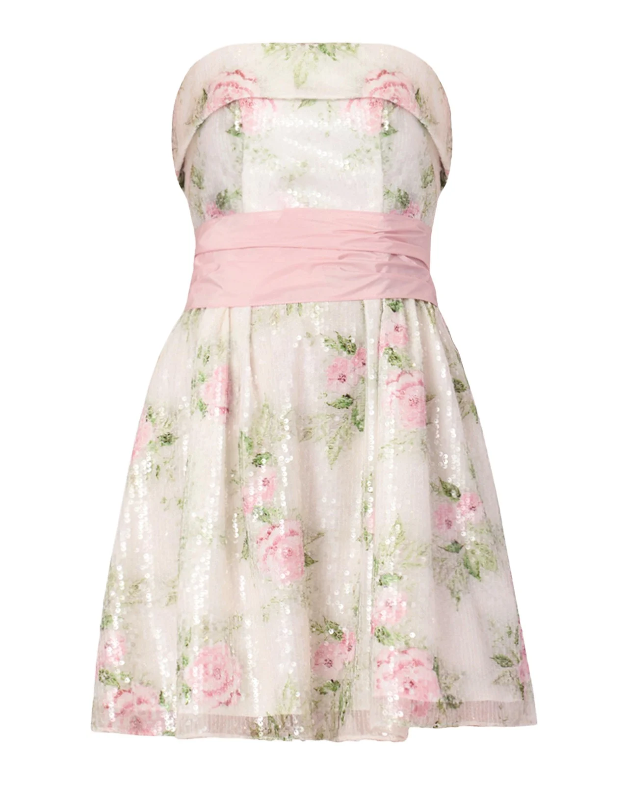Sullivan Floral Sequined A-Line Mini Dress Sullivan Floral Sequined A-Line Mini Dress