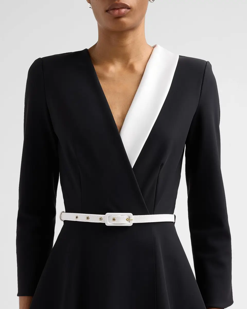 Chiara Boni La Petite Robe Hollis Mix-Media Peplum Jumpsuit | Thumbnail 5 Chiara Boni La Petite Robe Hollis Mix-Media Peplum Jumpsuit | Thumbnail 5