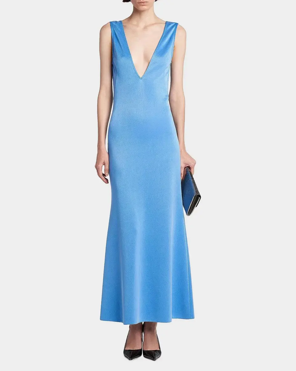 Tom Ford Double-Face Plunging V-Neck Dress | Thumbnail 2 Tom Ford Double-Face Plunging V-Neck Dress | Thumbnail 2