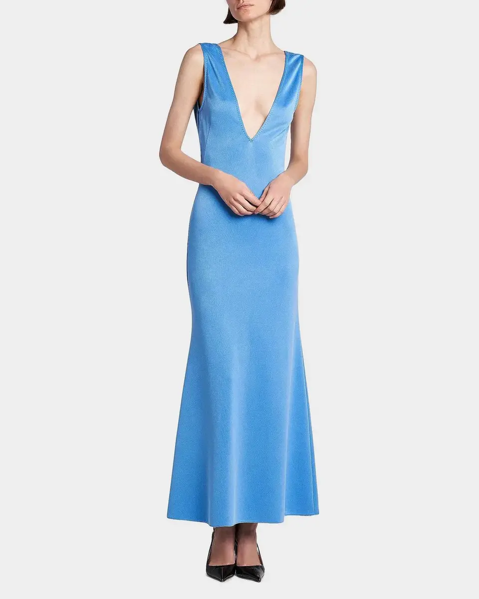Tom Ford Double-Face Plunging V-Neck Dress | Thumbnail 4 Tom Ford Double-Face Plunging V-Neck Dress | Thumbnail 4