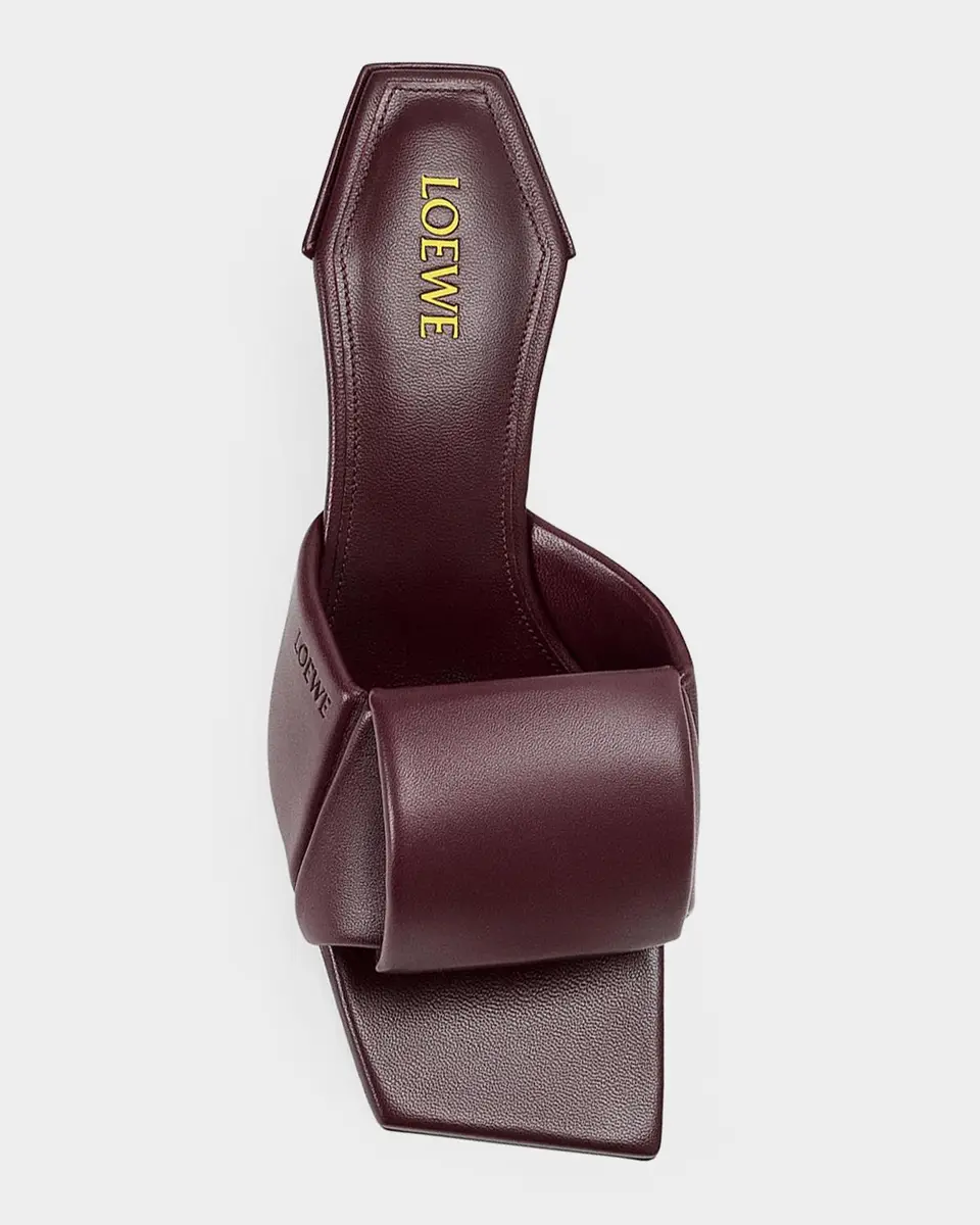 Loewe 45mm Origami Leather Slide Sandals | Thumbnail 3