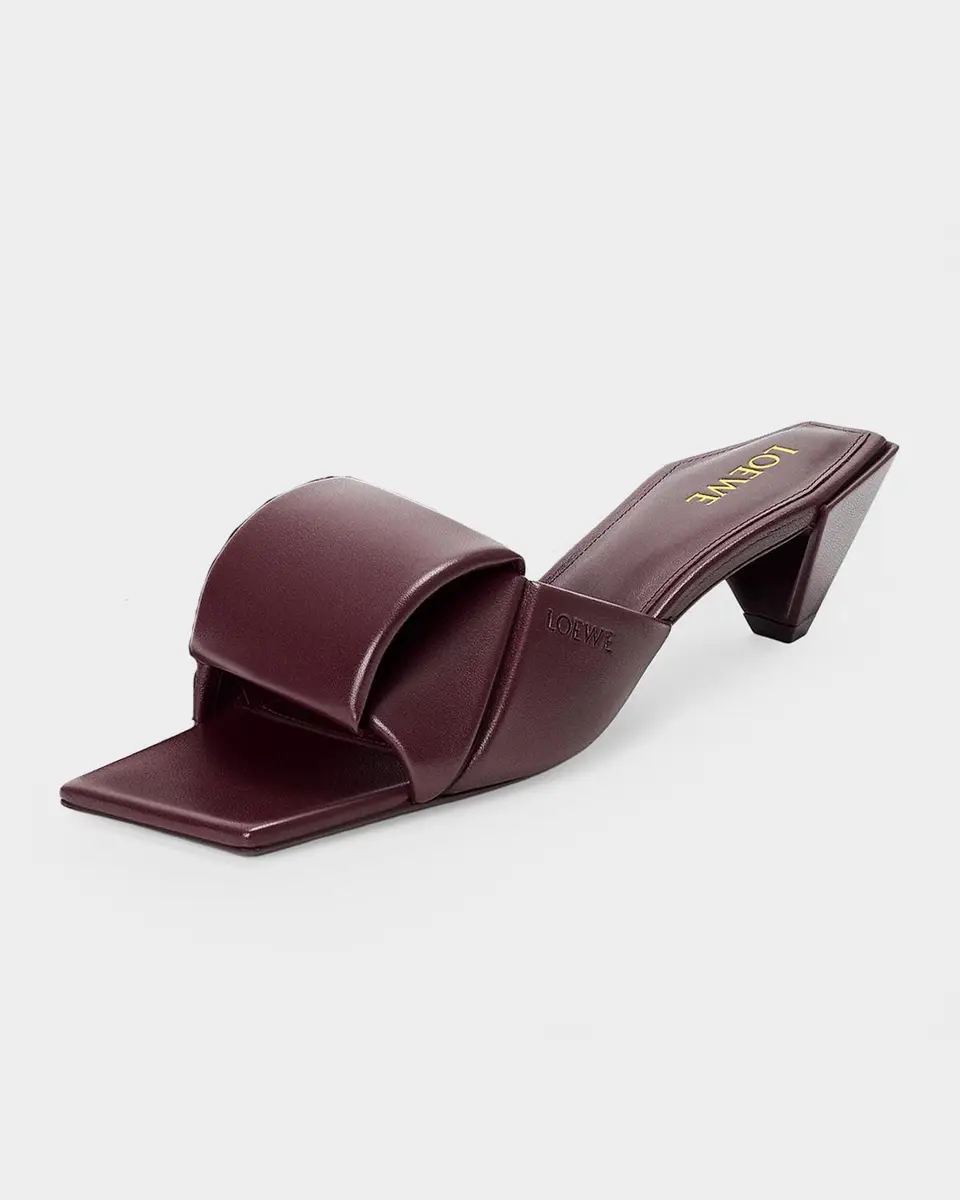 Loewe 45mm Origami Leather Slide Sandals | Thumbnail 4