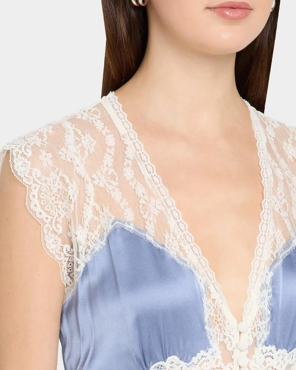 LoveShackFancy Vella Lace-Trim Satin Maxi Dress | Thumbnail 5 LoveShackFancy Vella Lace-Trim Satin Maxi Dress | Thumbnail 5