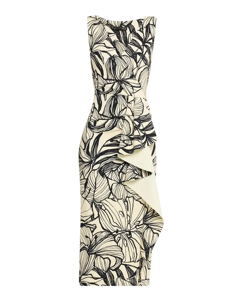 Chiara Boni La Petite Robe Sayon Botanical-Print Bodycon Midi Dress