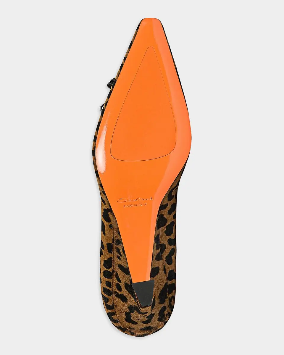 Santoni Adri 55MM Leopard-Print Calf Hair Pumps | Thumbnail 5 Santoni Adri 55MM Leopard-Print Calf Hair Pumps | Thumbnail 5