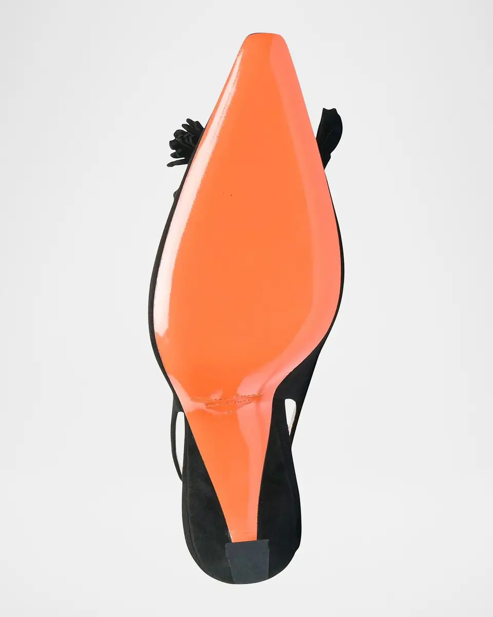 Santoni 85mm Suede Slingback Pumps | Thumbnail 6 Santoni 85mm Suede Slingback Pumps | Thumbnail 6