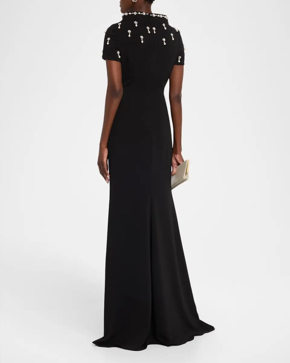 BADGLEY MISCHKA Crystal Embellished Mermaid Gown | Thumbnail 3