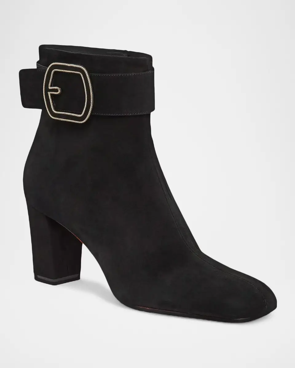 Santoni 70mm Suede Buckle Ankle Boots | Thumbnail 2 Santoni 70mm Suede Buckle Ankle Boots | Thumbnail 2