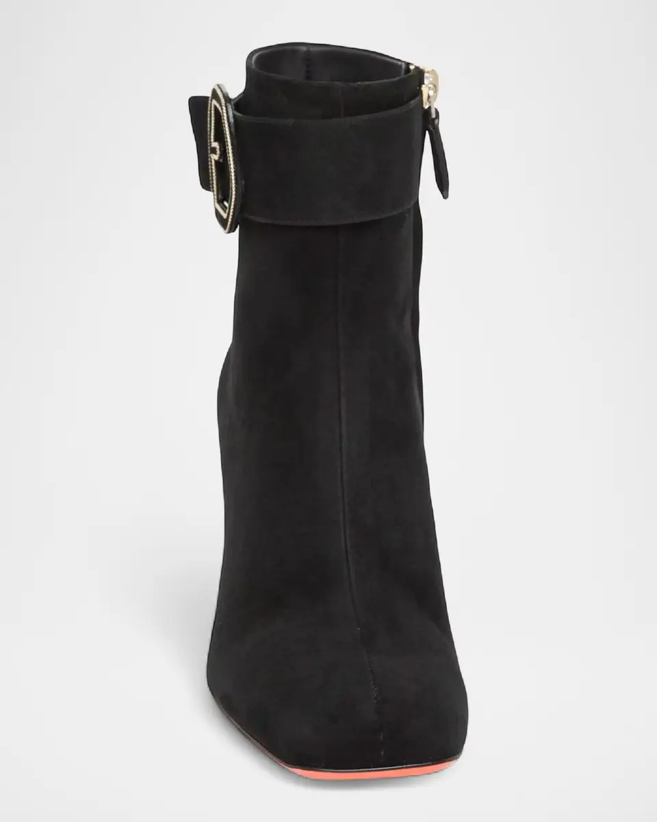 Santoni 70mm Suede Buckle Ankle Boots | Thumbnail 4 Santoni 70mm Suede Buckle Ankle Boots | Thumbnail 4