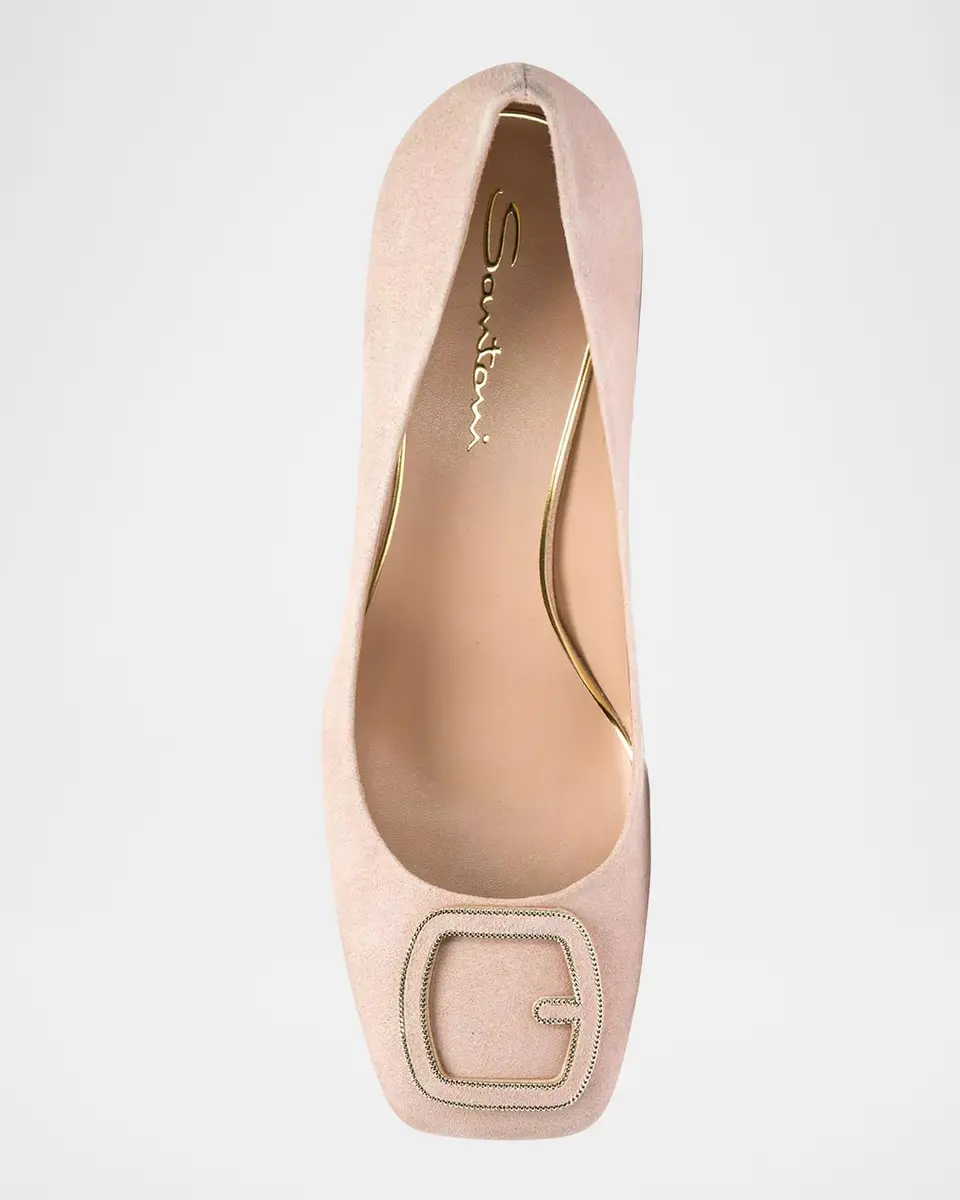 Santoni 70mm Suede Buckle Pumps | Thumbnail 5 Santoni 70mm Suede Buckle Pumps | Thumbnail 5