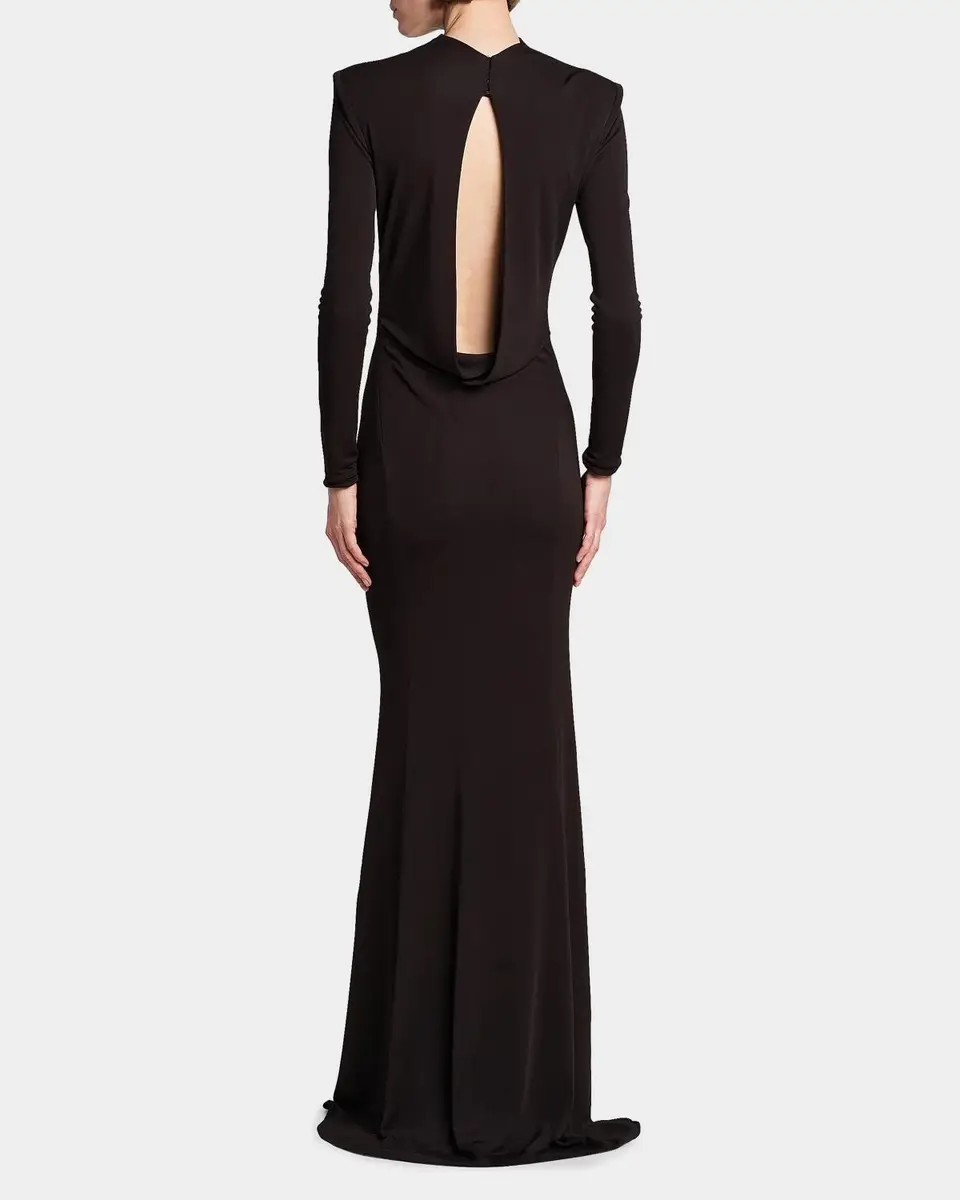 Tom Ford Crepe Jersey Cut-Out Back Gown | Thumbnail 3