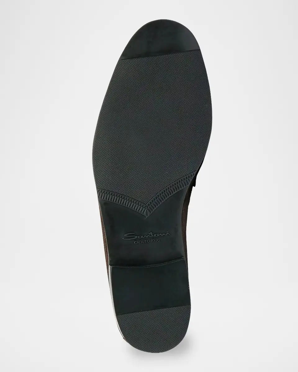 Santoni Suede Penny Loafers | Thumbnail 6 Santoni Suede Penny Loafers | Thumbnail 6