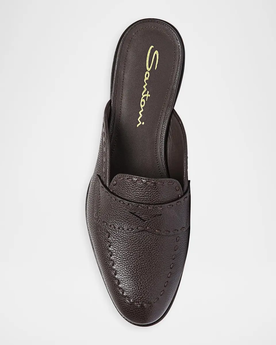Santoni Leather Loafer Mules | Thumbnail 5 Santoni Leather Loafer Mules | Thumbnail 5