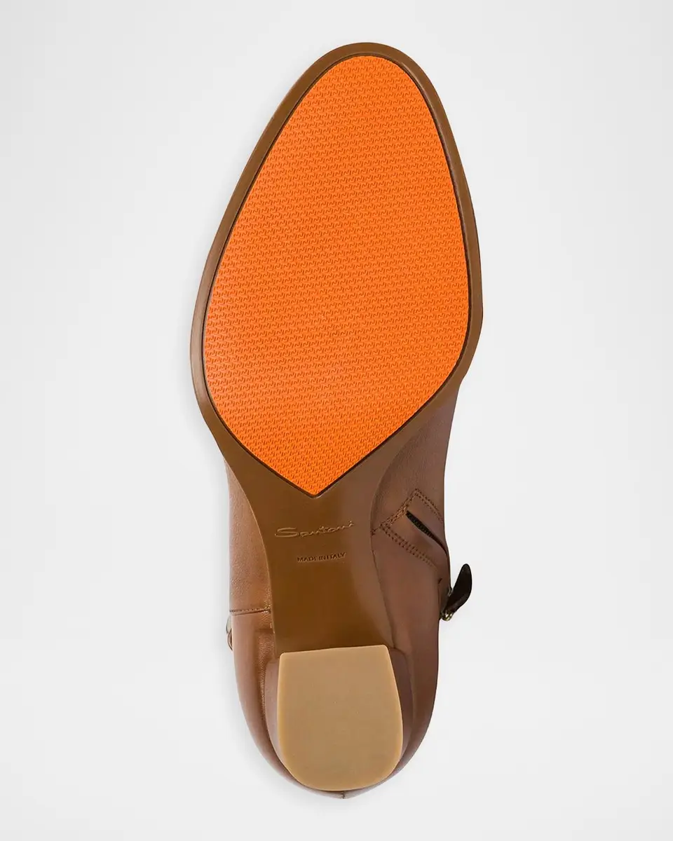 Santoni Andy 65MM Leather Block-Heel Booties | Thumbnail 4 Santoni Andy 65MM Leather Block-Heel Booties | Thumbnail 4