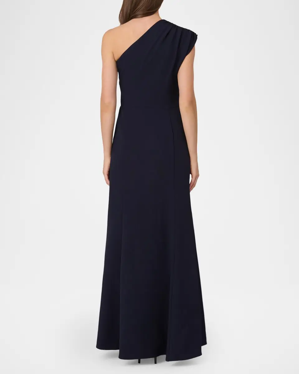 Shoshanna Carley Stretch-Crepe One-Shoulder A-Line Gown | Thumbnail 3 Shoshanna Carley Stretch-Crepe One-Shoulder A-Line Gown | Thumbnail 3