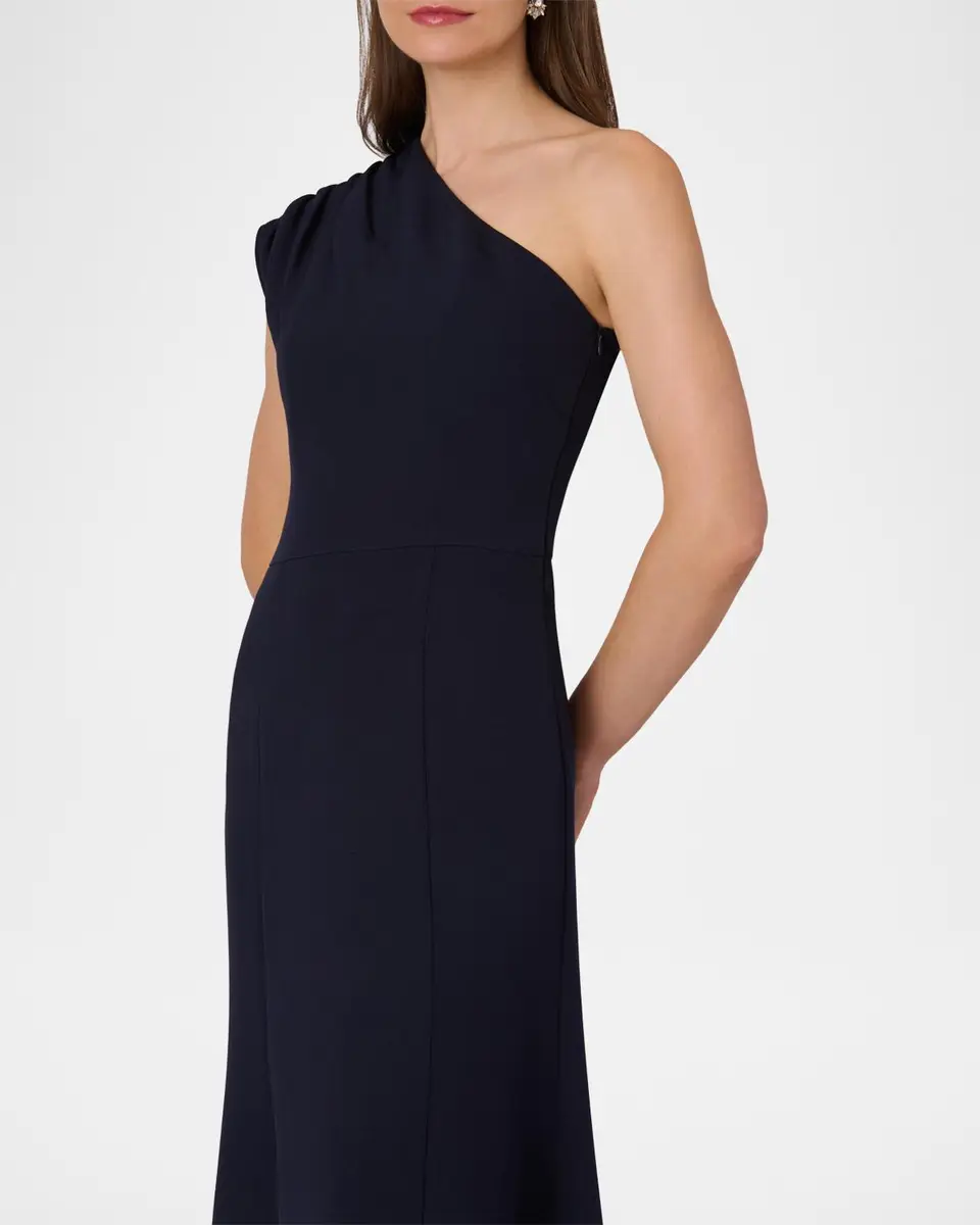Shoshanna Carley Stretch-Crepe One-Shoulder A-Line Gown | Thumbnail 4 Shoshanna Carley Stretch-Crepe One-Shoulder A-Line Gown | Thumbnail 4