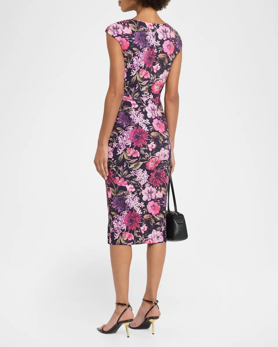 Chiara Boni La Petite Robe Dids Floral Jersey Midi Dress | Thumbnail 3 Chiara Boni La Petite Robe Dids Floral Jersey Midi Dress | Thumbnail 3