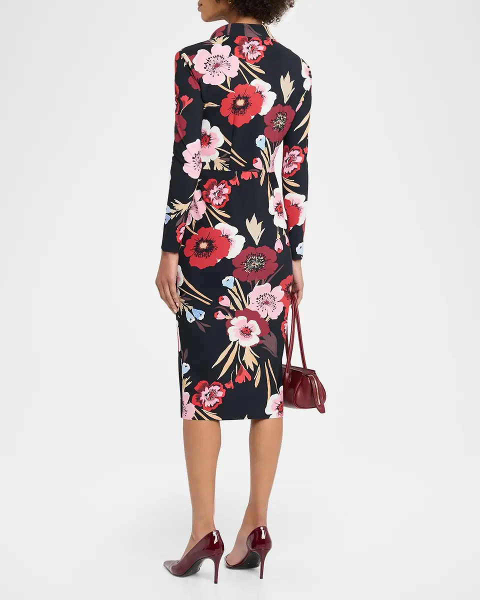 Chiara Boni La Petite Robe Taima Jersey Sheath Knee-Length Shirtdress | Thumbnail 3 Chiara Boni La Petite Robe Taima Jersey Sheath Knee-Length Shirtdress | Thumbnail 3