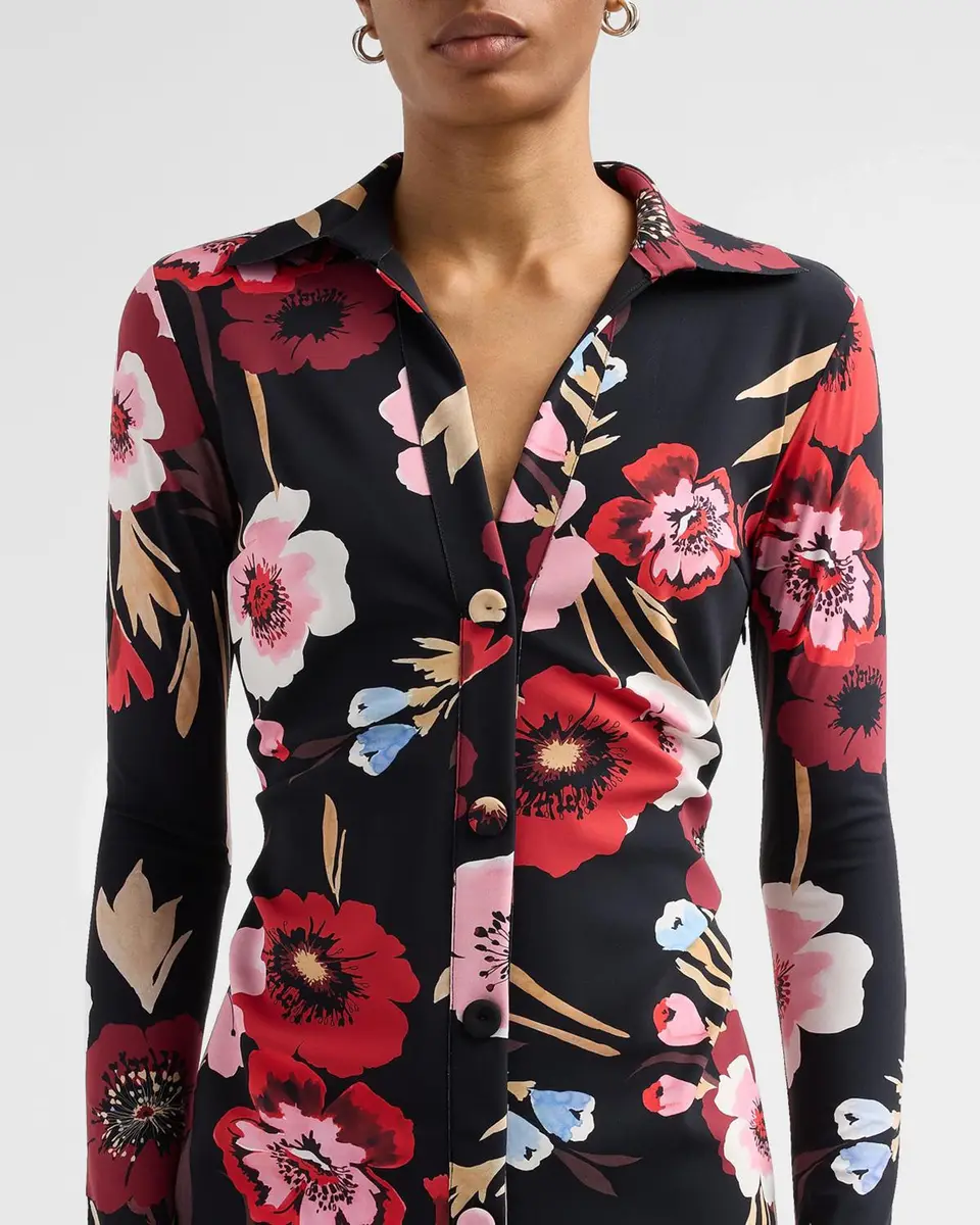 Chiara Boni La Petite Robe Taima Jersey Sheath Knee-Length Shirtdress | Thumbnail 5 Chiara Boni La Petite Robe Taima Jersey Sheath Knee-Length Shirtdress | Thumbnail 5